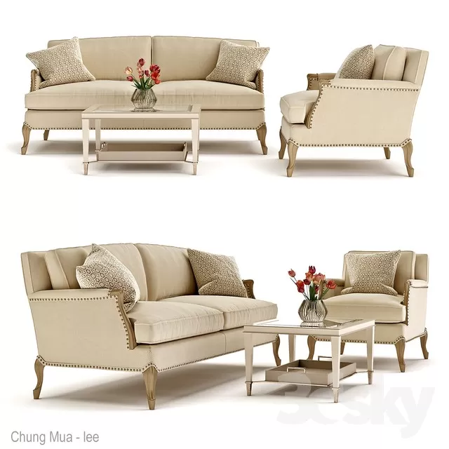 DECOR HELPER – CLASSIC – LIVINGROOM – SOFA – LONG 3D MODELS – 88