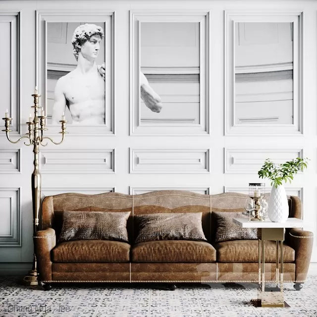 DECOR HELPER – CLASSIC – LIVINGROOM – SOFA – LONG 3D MODELS – 92