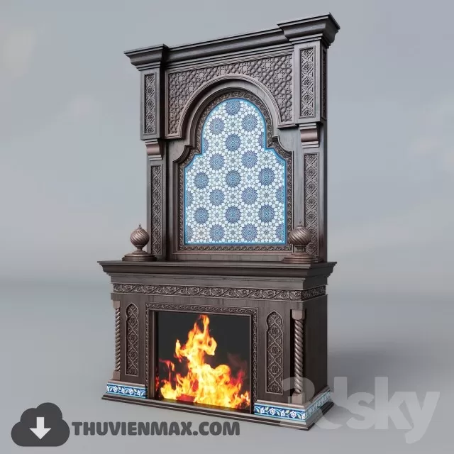 Decoration 3D Models – Fire Place & Radiator 034 Decoration 3D Models – Fire Place & Radiator 034