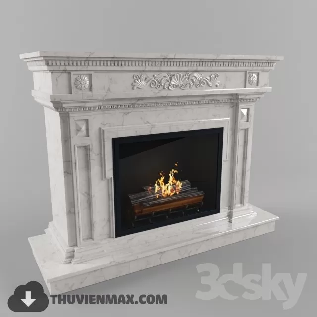 Decoration 3D Models – Fire Place & Radiator 045 Decoration 3D Models – Fire Place & Radiator 045