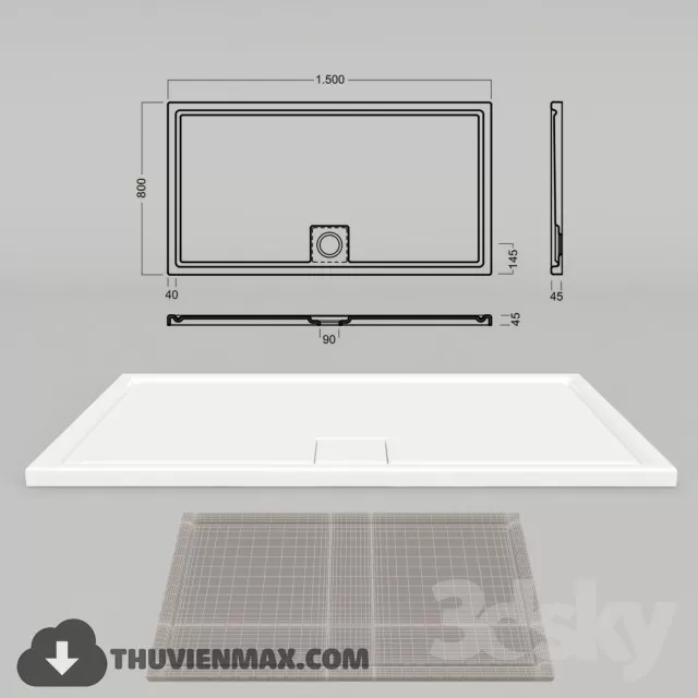 Decoration – Bathtub & Shower Cubicle 3D Models – 018