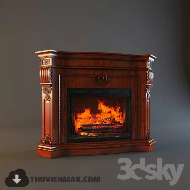 Decoration 3D Models – Fire Place & Radiator 048 Decoration 3D Models – Fire Place & Radiator 048