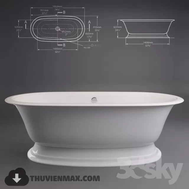 Decoration – Bathtub & Shower Cubicle 3D Models – 023