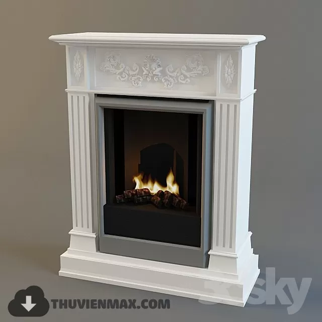 Decoration 3D Models – Fire Place & Radiator 053 Decoration 3D Models – Fire Place & Radiator 053