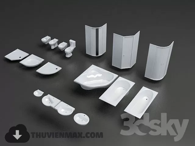 Decoration – Bathtub & Shower Cubicle 3D Models – 080