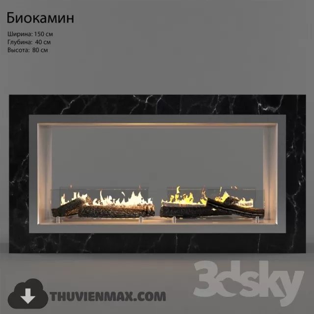 Decoration 3D Models – Fire Place & Radiator 054 Decoration 3D Models – Fire Place & Radiator 054