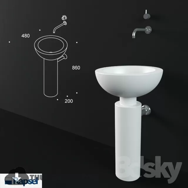 Decoration – Wash basin 3D Models – 029