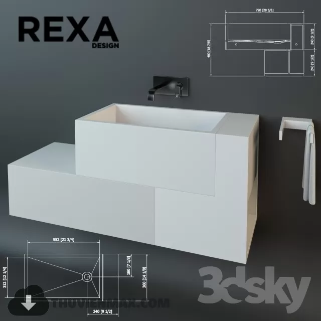 Decoration – Wash basin 3D Models – 030