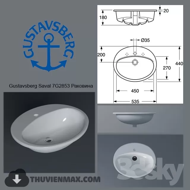 Decoration – Wash basin 3D Models – 096