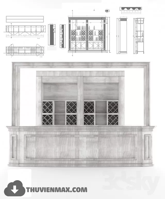 Decoration 3D Models – Restaurant 011 Decoration 3D Models – Restaurant 011