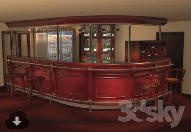 Decoration 3D Models – Restaurant 029 Decoration 3D Models – Restaurant 029