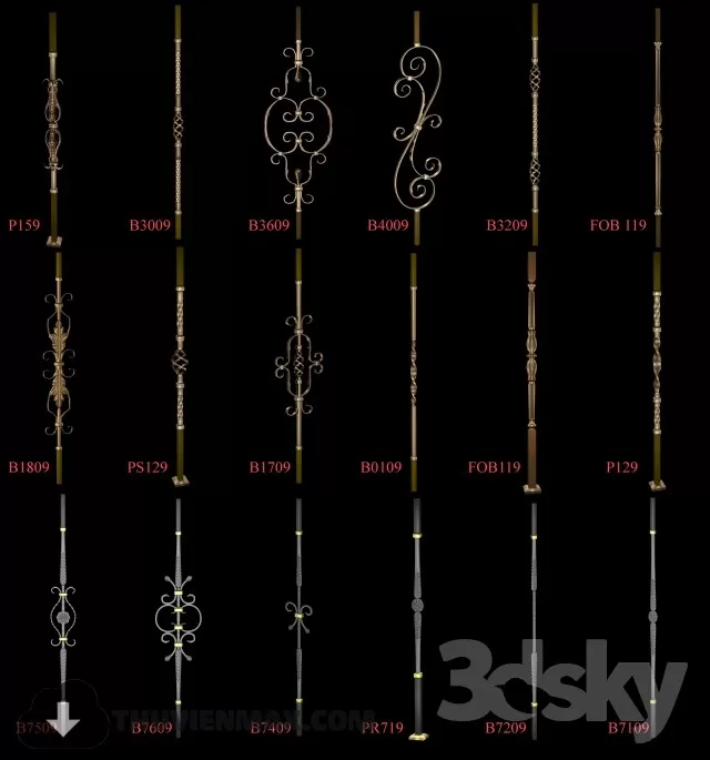 Decoration 3D Models – Staircase 012