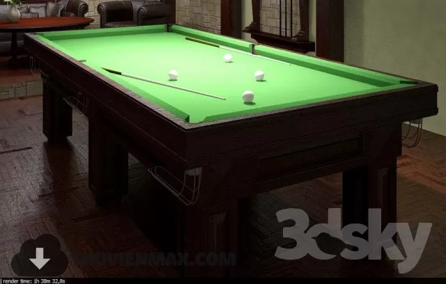 Decoration 3D Models – Billiards 024 Decoration 3D Models – Billiards 024