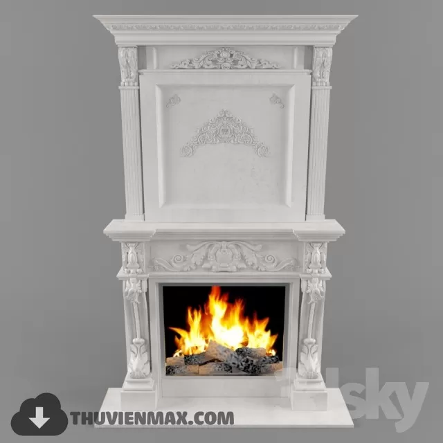 Decoration 3D Models – Fire Place & Radiator 019 Decoration 3D Models – Fire Place & Radiator 019