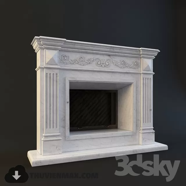 Decoration 3D Models – Fire Place & Radiator 020 Decoration 3D Models – Fire Place & Radiator 020