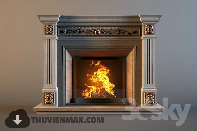 Decoration 3D Models – Fire Place & Radiator 021 Decoration 3D Models – Fire Place & Radiator 021