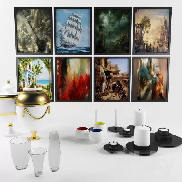 DECORATIVE SET 3D MODELS – 147