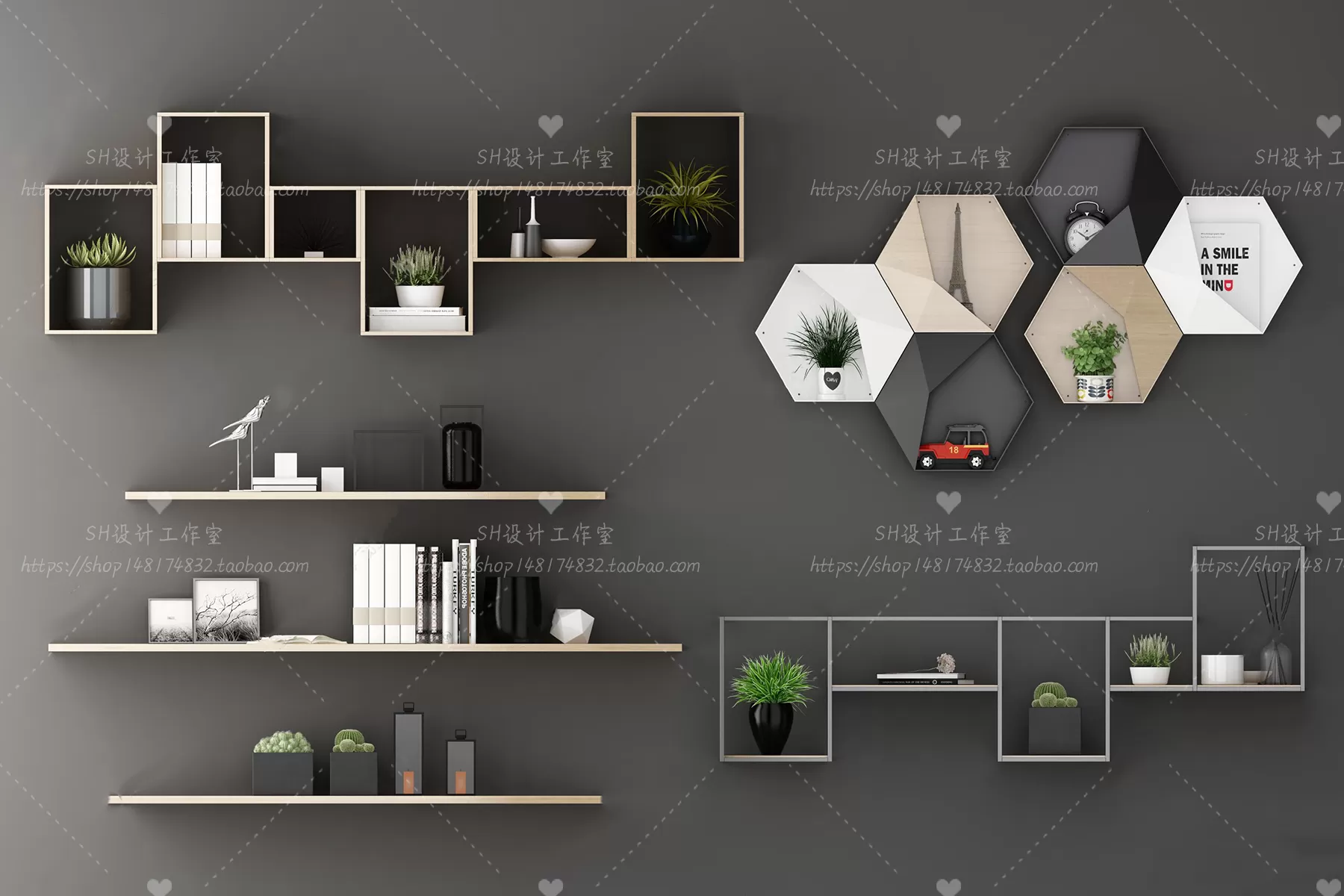 DECORATIVE SET 3D MODELS – 293