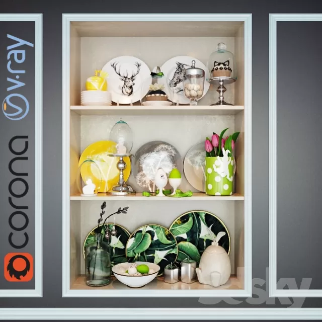 DECORATIVE SET 3D MODELS – 351