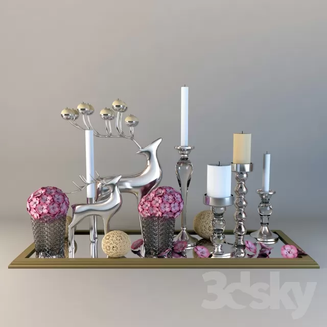 DECORATIVE SET 3D MODELS – 366