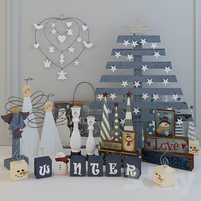 DECORATIVE SET 3D MODELS – 397