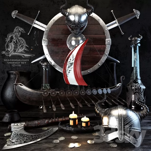 DECORATIVE SET 3D MODELS – 406