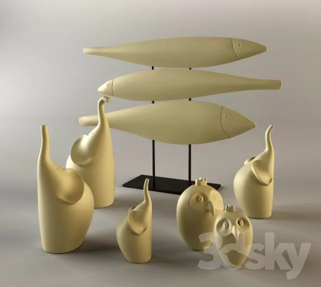 DECORATIVE SET 3D MODELS – 424