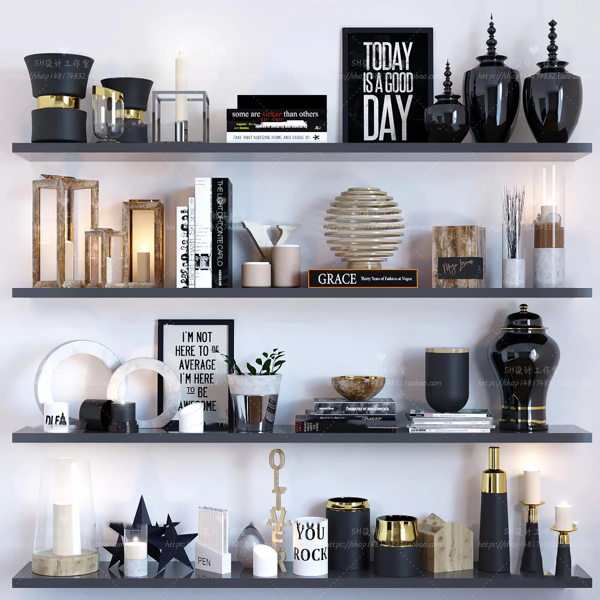 DECORATIVE SET 3D MODELS – 454