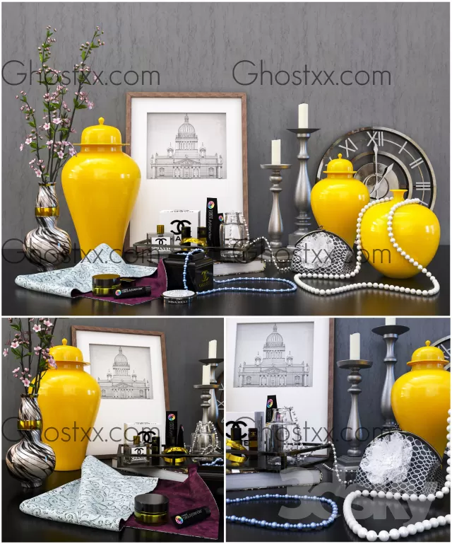 DECORATIVE SET 3D MODELS – 480