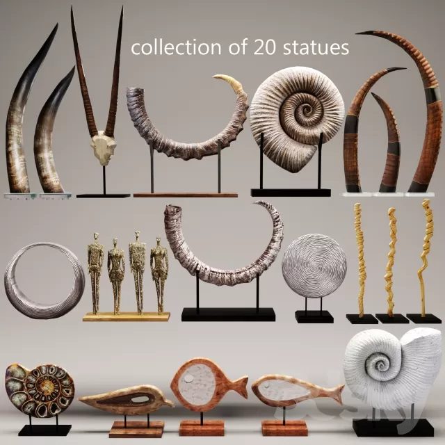 DECORATIVE SET 3D MODELS – 552