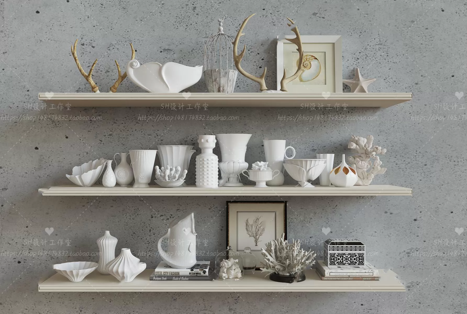 DECORATIVE SET 3D MODELS – 624