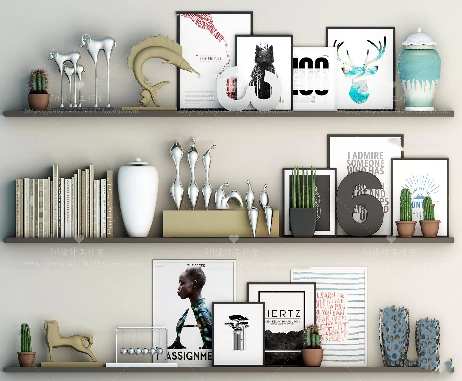 DECORATIVE SET 3D MODELS – 626