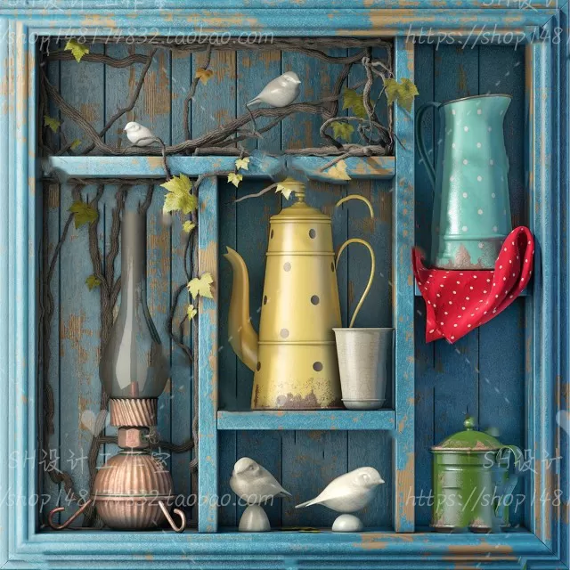 DECORATIVE SET 3D MODELS – 647