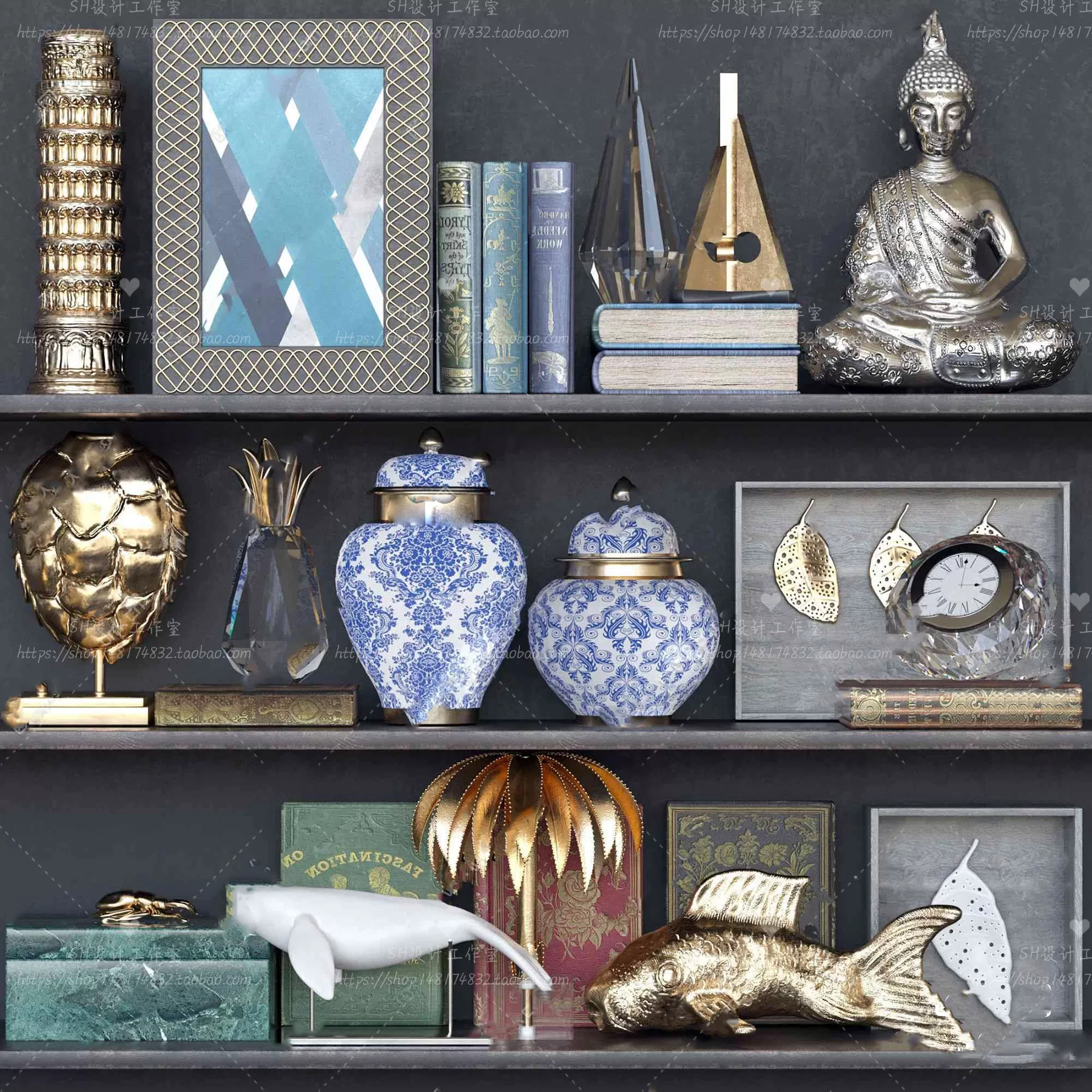 DECORATIVE SET 3D MODELS – 088