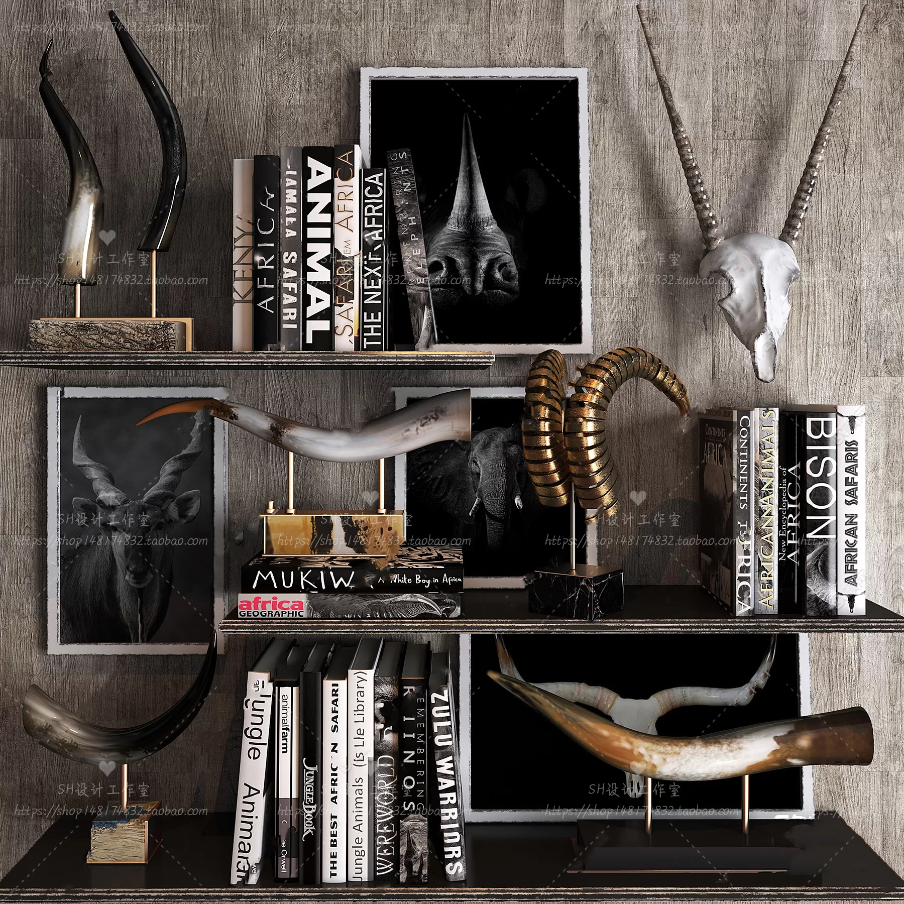 DECORATIVE SET 3D MODELS – 090