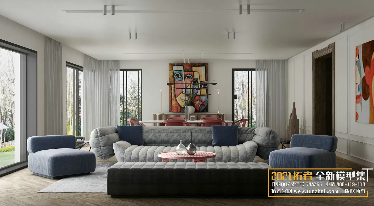 EXTENSION 2021 – 1. LIVING ROOM – 1.1. MODERN STYLES – 204vr – VRAY