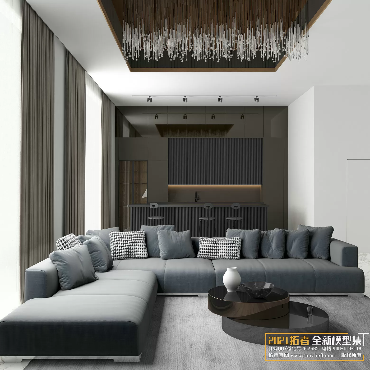 EXTENSION 2021 – 1. LIVING ROOM – 1.1. MODERN STYLES – 217vr – VRAY