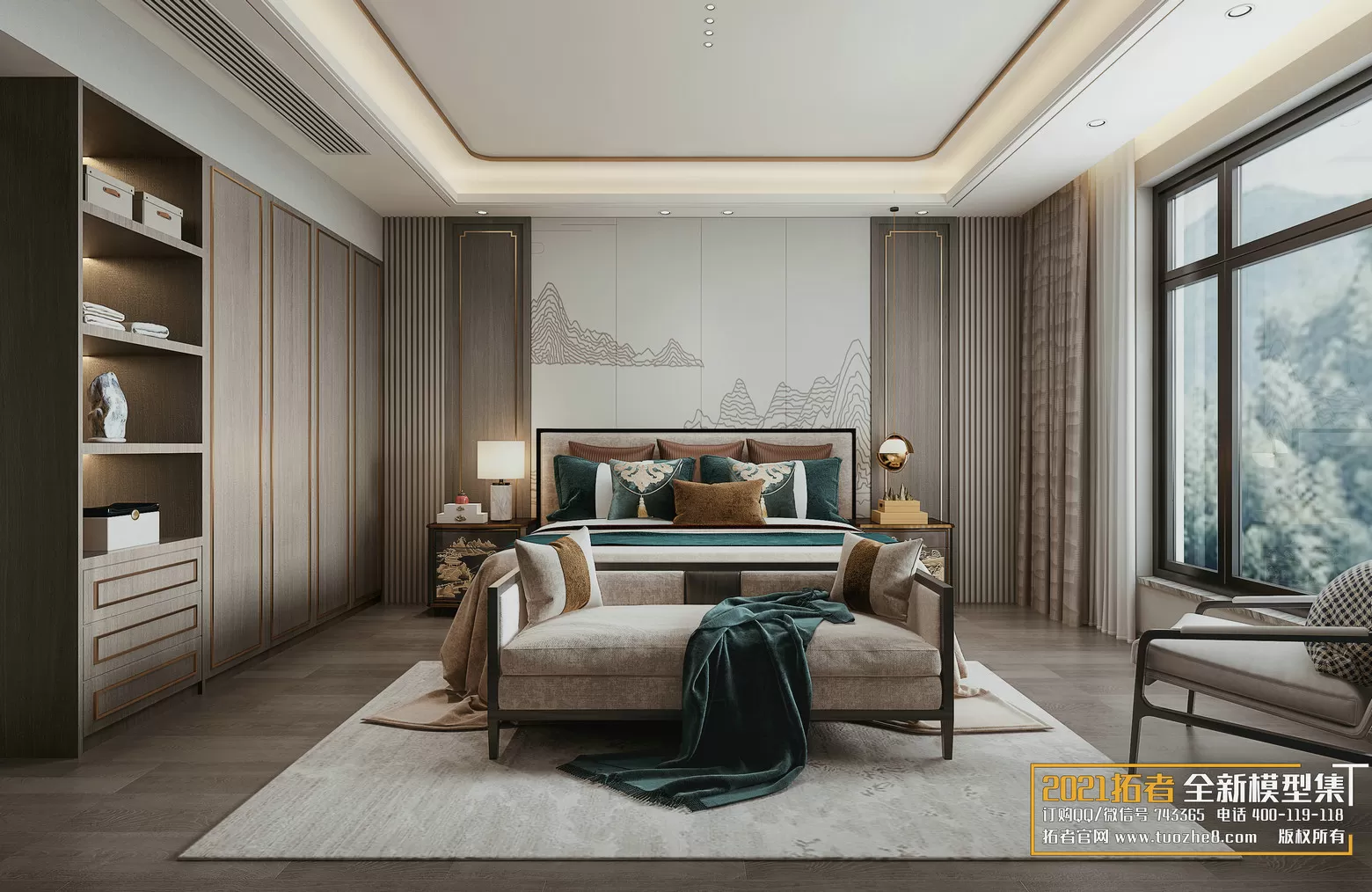 EXTENSION 2021 – 2. BEDROOM – 2.CHINESE STYLES – 24vr – VRAY