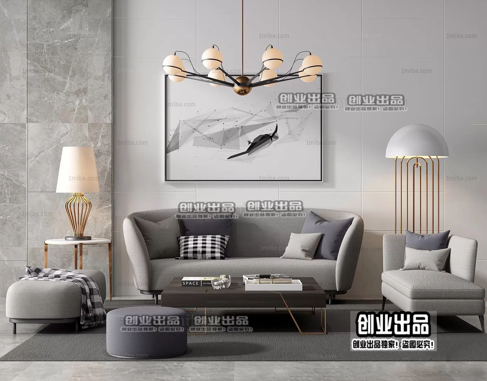 SOFA – 117 – FURNITURE 3D MODELS 2022 (VRAY)