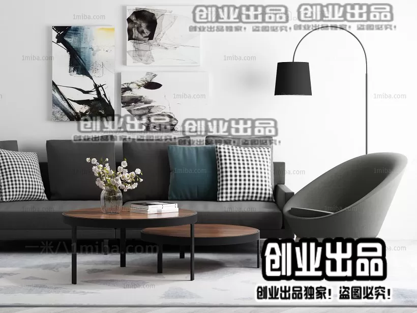 SOFA – 125 – FURNITURE 3D MODELS 2022 (VRAY)