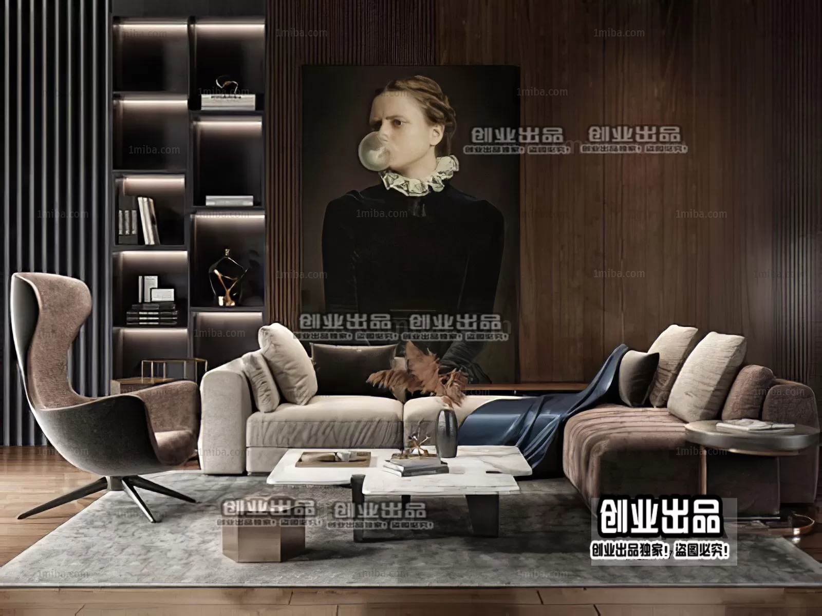 SOFA – 127 – FURNITURE 3D MODELS 2022 (VRAY)