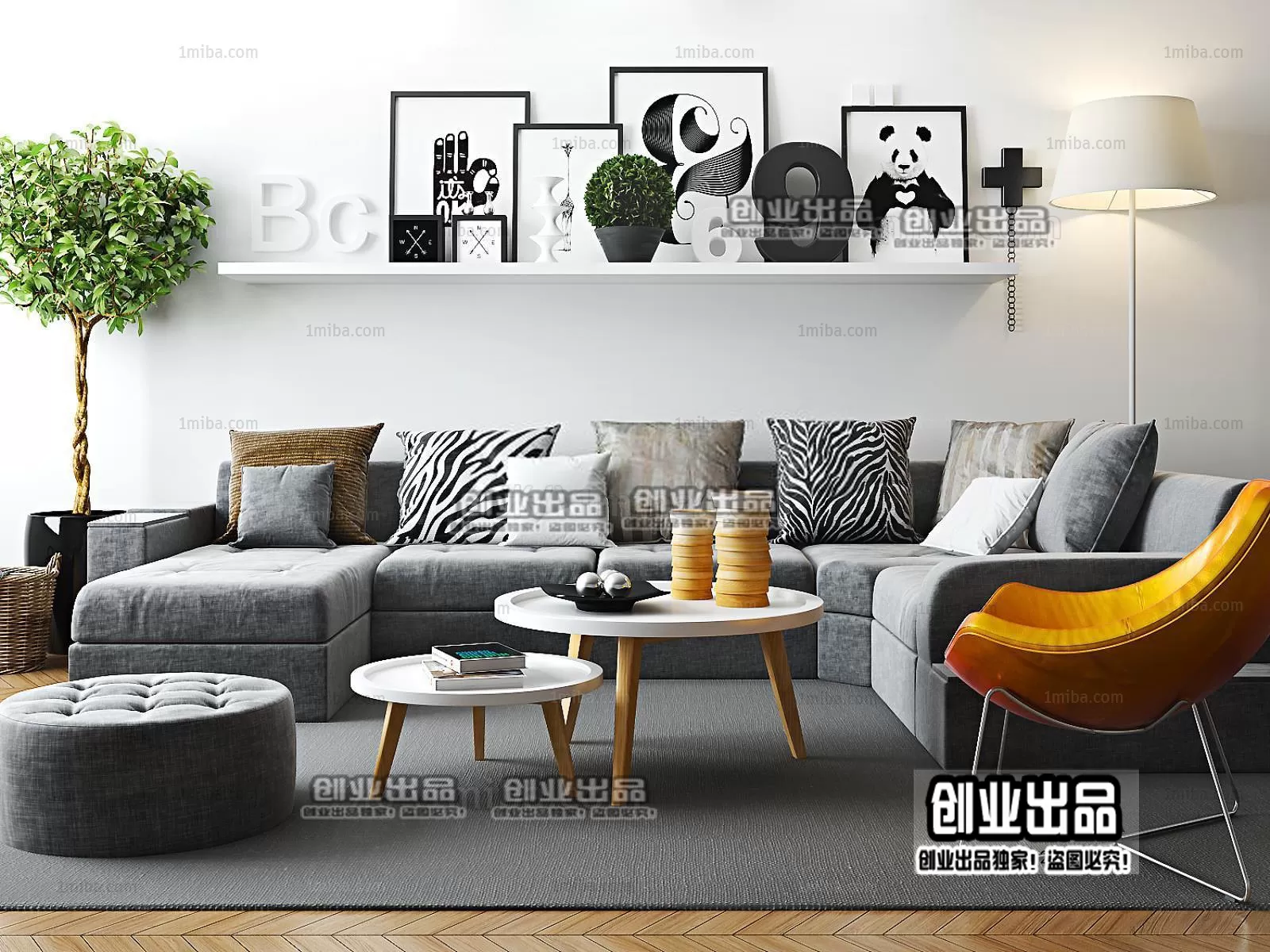 SOFA – 129 – FURNITURE 3D MODELS 2022 (VRAY)