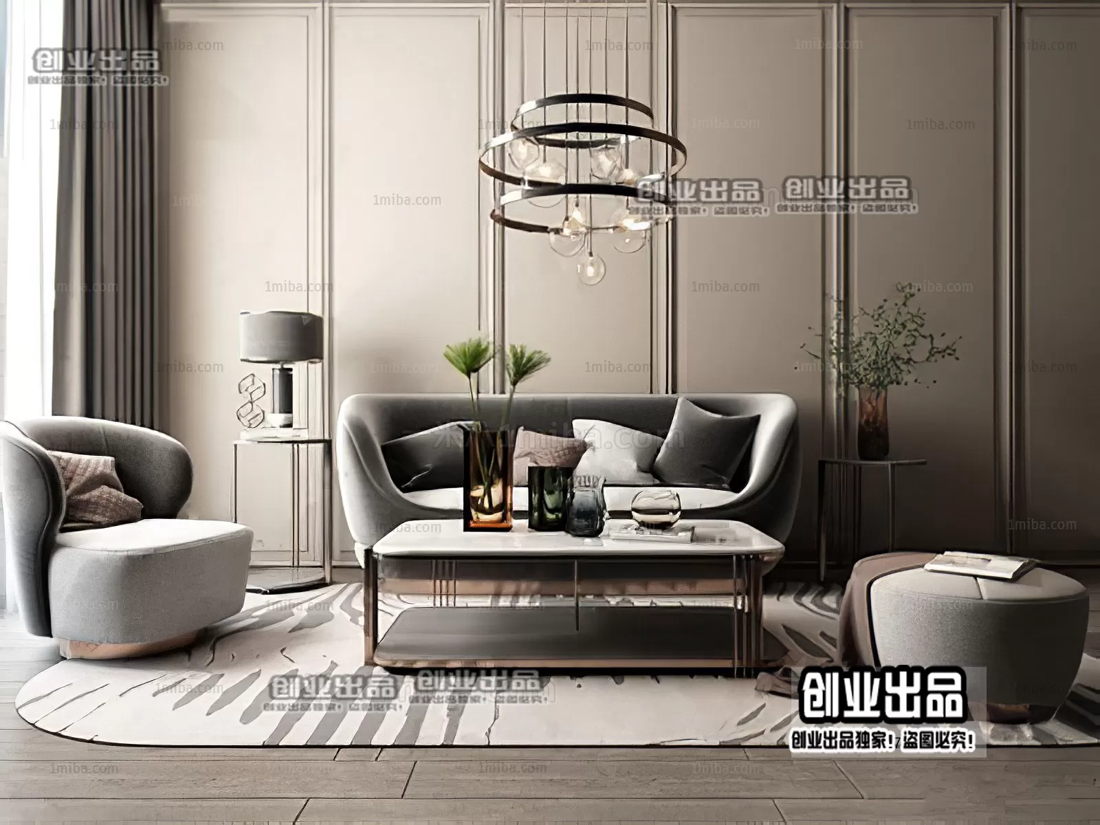 SOFA – 136 – FURNITURE 3D MODELS 2022 (VRAY)