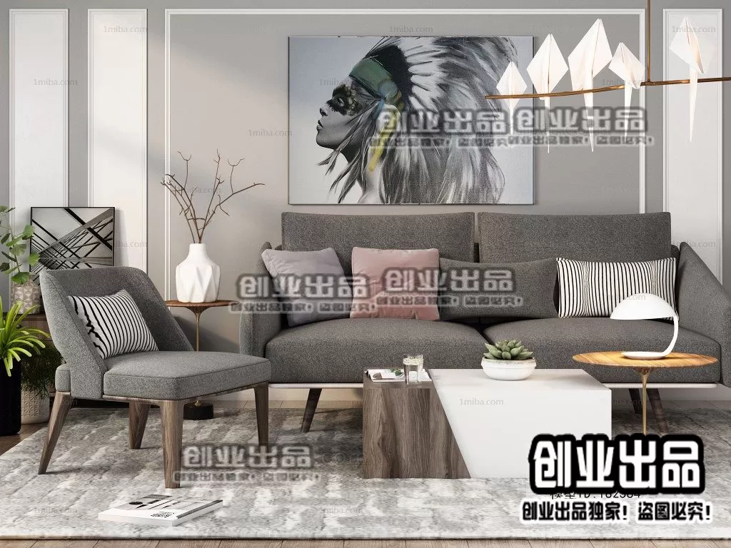 SOFA – 144 – FURNITURE 3D MODELS 2022 (VRAY)