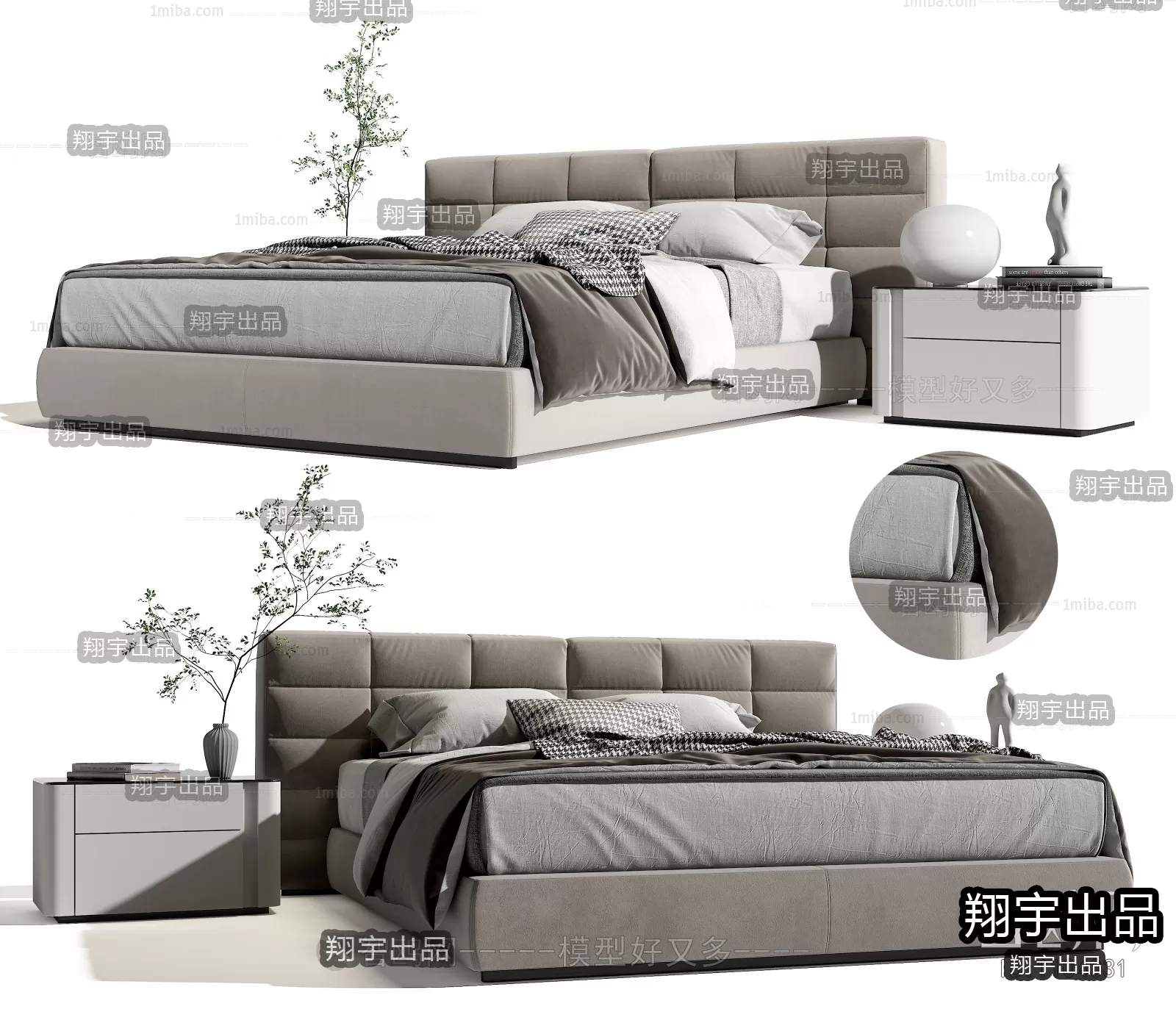 BED – A14 – FURNITURE 3D MODELS 2022 (VRAY)