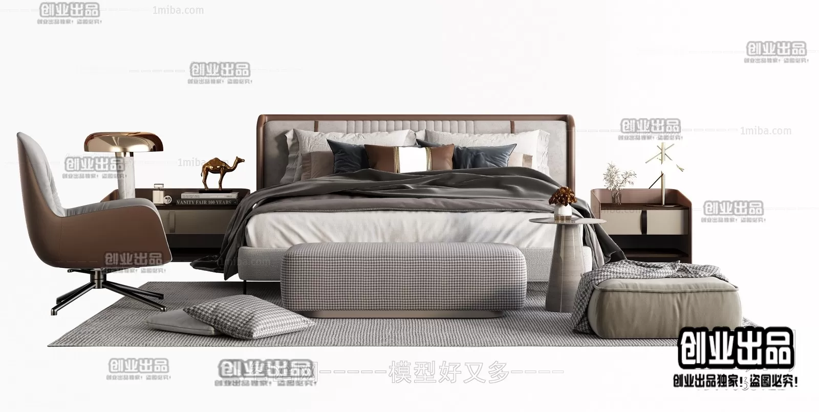 BED – B19 – FURNITURE 3D MODELS 2022 (VRAY)
