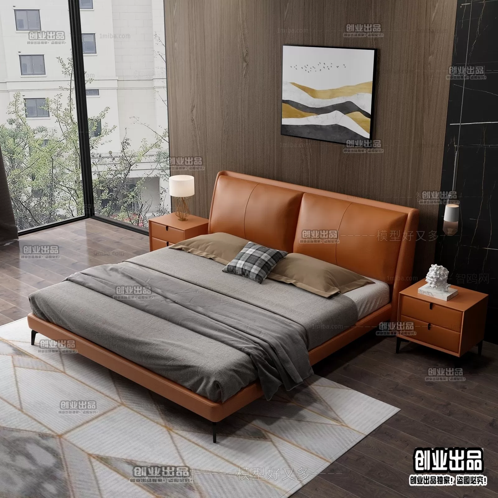 BED – B37 – FURNITURE 3D MODELS 2022 (VRAY)
