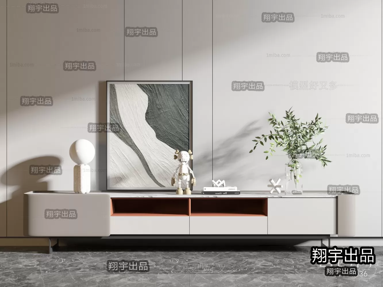 CABINET TV – A1 – FURNITURE 3D MODELS 2022 (VRAY)