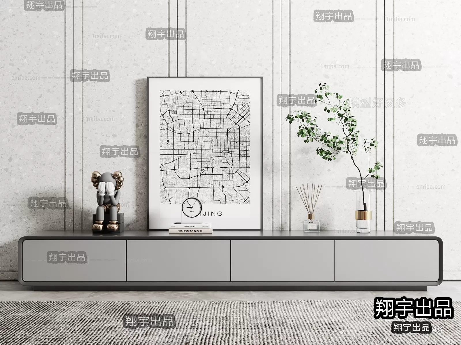 CABINET TV – A10 – FURNITURE 3D MODELS 2022 (VRAY)