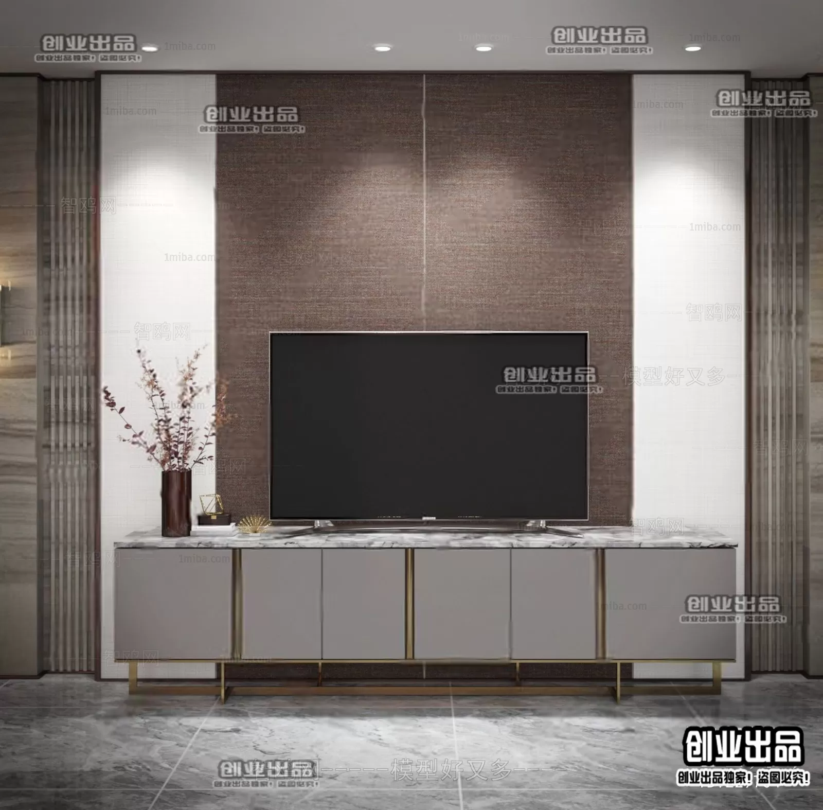 CABINET TV – A108 – FURNITURE 3D MODELS 2022 (VRAY)